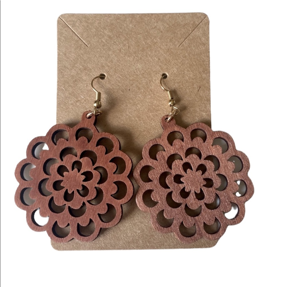 Boho Wooden Dangle Earrings